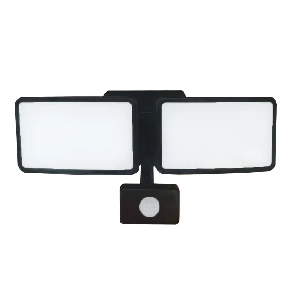 
PIR LED 2 Head Security Light for Garden Waterproof Sensor lumen Adjustable Outdoor Wall mounted 20w Wide range intelligent 