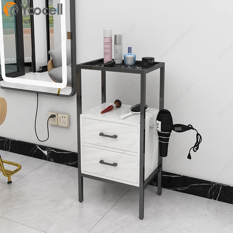 Yoocell modern top quality metal frame salon carts equipment beauty salon trolley hairdressing manicure pedicure trolley