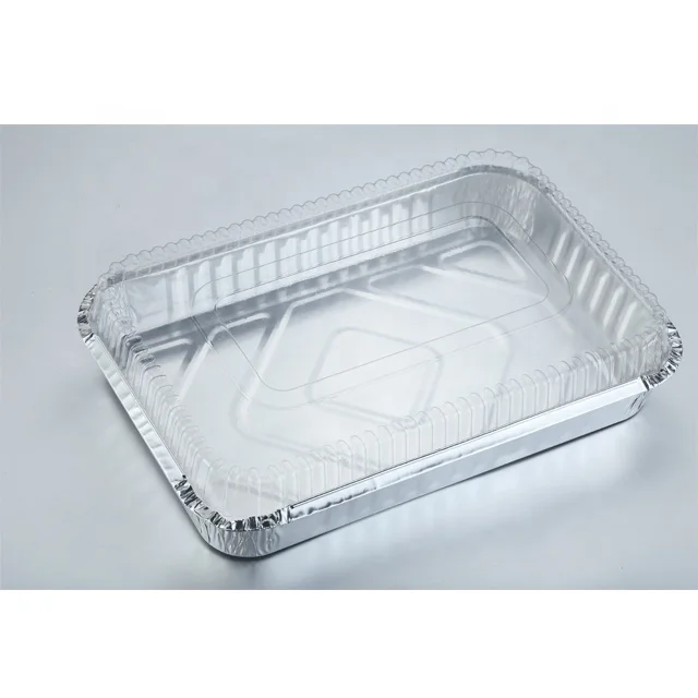 2L 31*21*4cm 6 portions Barquettes Alu Jetables Traiteur aluminium foil disposable food container with lids REC31214I-PS