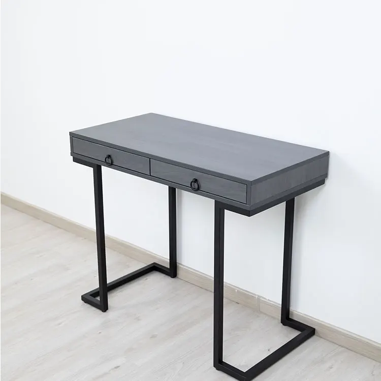Hot sale metal wooden dressing table 2 drawer bedroom Industrial style desk