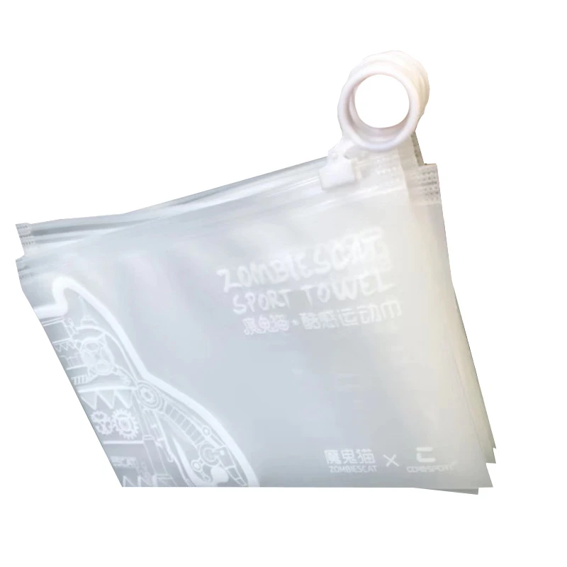 Custom printed apparel logo gift clear vinyl pvc zipper bags