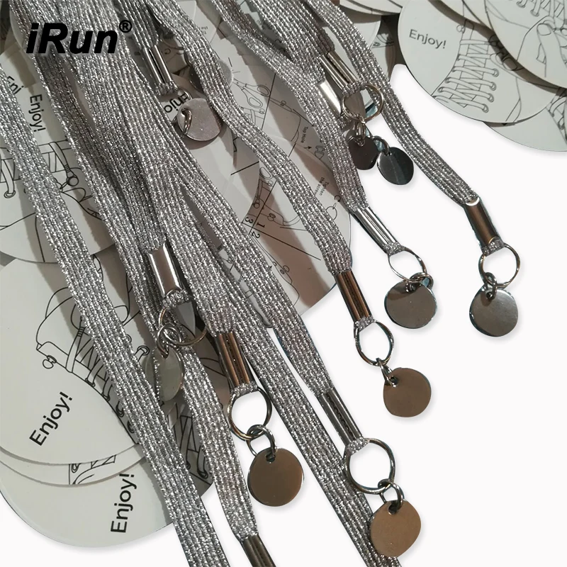 iRun Expand Flexies Navy Flat Elastic Shoe Lace No Tie Shoelaces Kids No More Lacing System Shoes Laces with Metal Ring Hooks