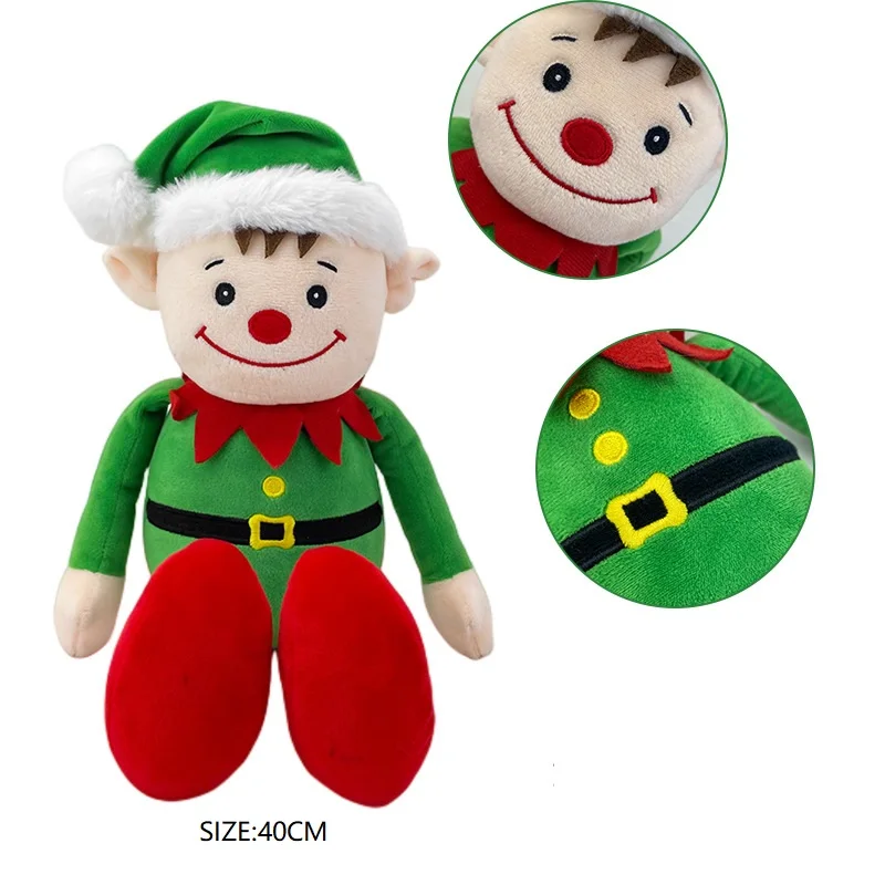 2024 New Custom Christmas Plush Dolls Santa Claus Snowman Elk Penguin Christmas Soft Toy For Xmas Gifts
