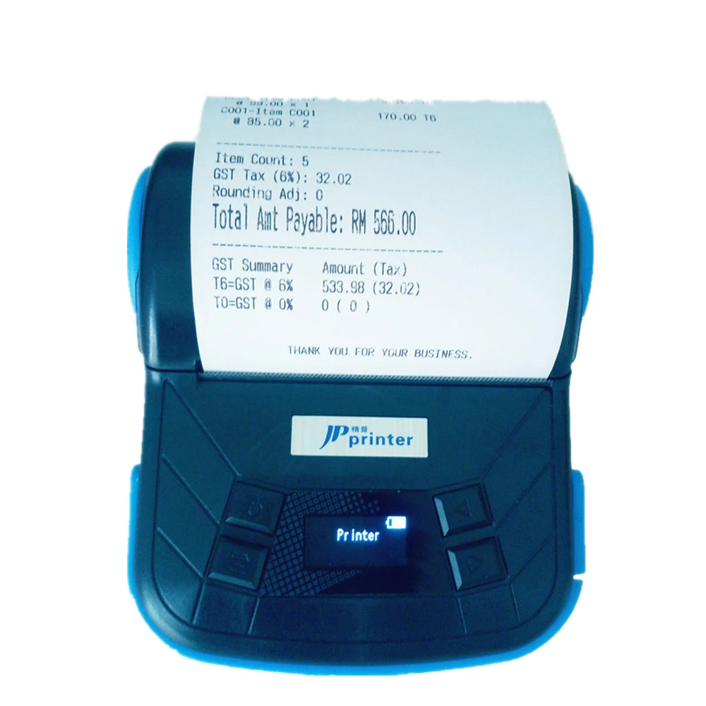 MTP-3A LED display 12V1A Power 80mm Receipt BT Printer with free thermal paper wireless portable label printer