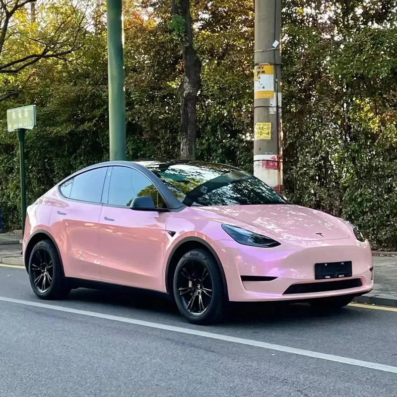 Hot Sale Popular Dream Peach Pink Car Wrap Vinyl Wrapping Car Body Self Adhesive  Sand Proof Color Changing Vinyl Wrap Roll