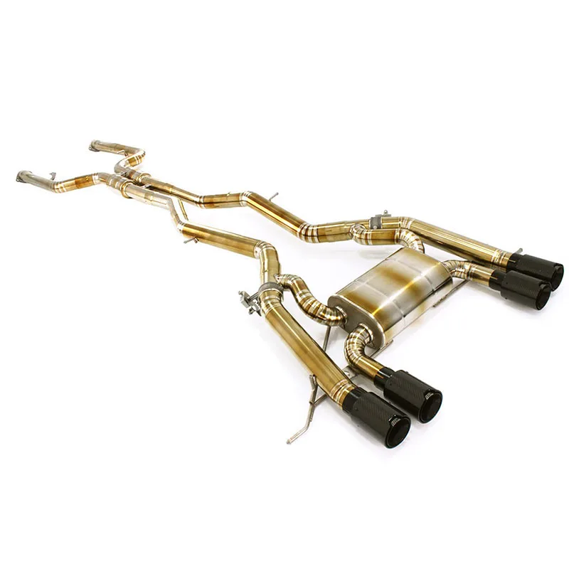 Выхлопная система Catback для BMW M3/M4 G80/G82 S58 3 0 T Valvetronic Глушитель выхлопная золотистая титановая труба