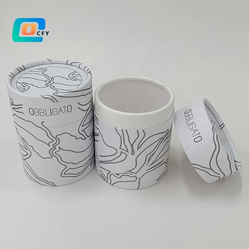 Round Box Packaging manufacturer Paper Cylinder Rigid Cardboard tube With lids for silk scarf Round Tube Gift Flower Box