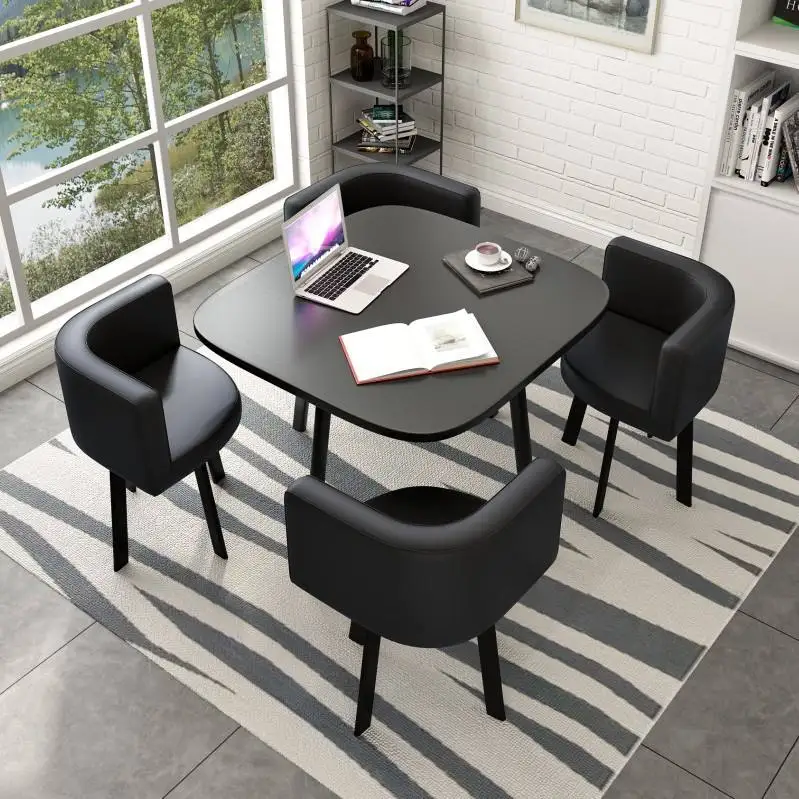 Modern Design Saving Place Coffee Table Sets Leisure Customized Round Dining Tables And 4 Chairs Set