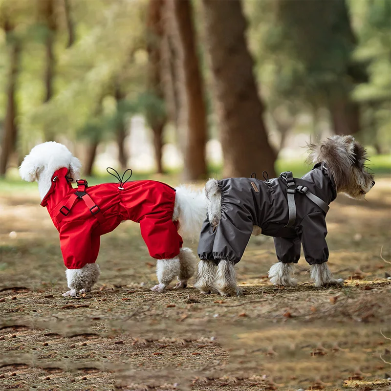 New design  dog raincoat small Pet Dog Raincoat waterproof clothes 4  legs raincoat for pet