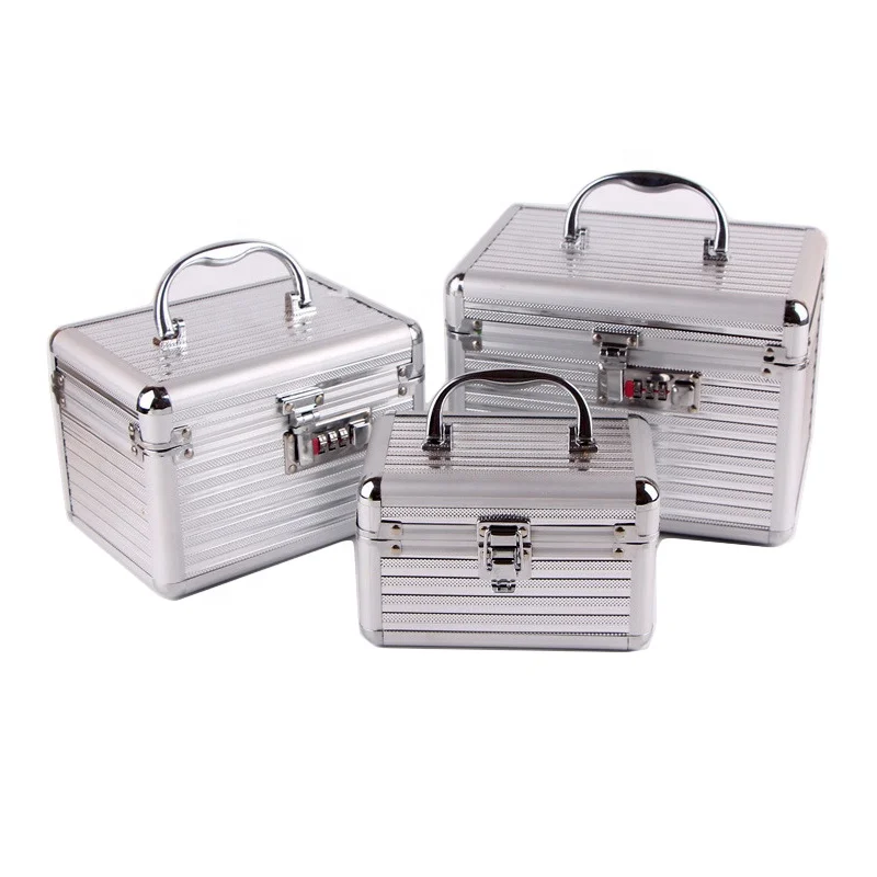 Custom Logo studio aluminum cosmetic nail mini makeup train case