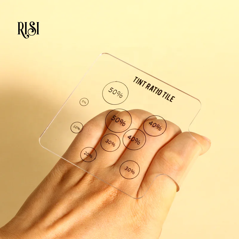 RISI Professional Brow Tint Ratio Tile Mixing Palette For Eyelash Tint Eyebrow Dye Palette Mixing Plate