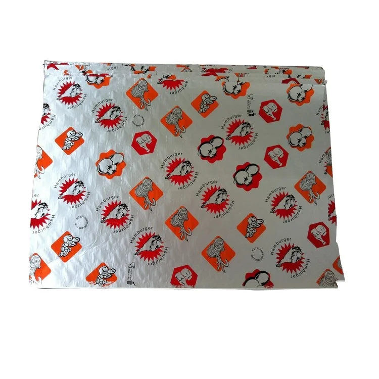 honey comb design silver colored foil sheets food  wrap  aluminum foil paper for sandwich/hamburger