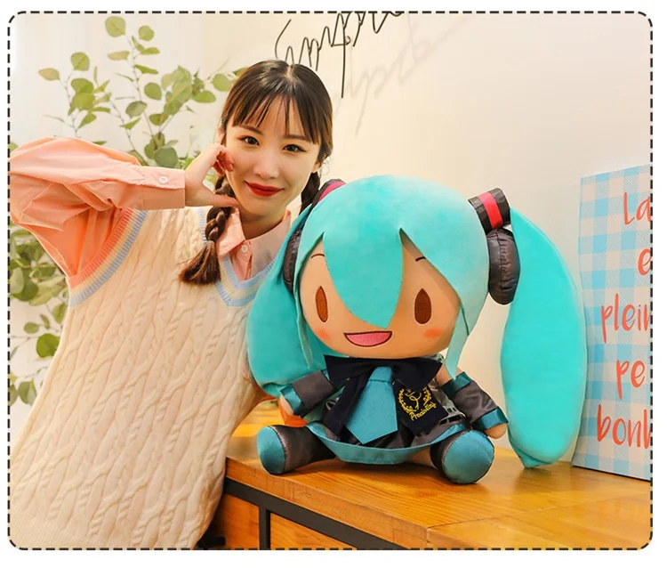 35 см 50 такая же модель Hatsune FutureBasic и Q версия популярные украшения плюшевые игрушки подарок на день рождения
