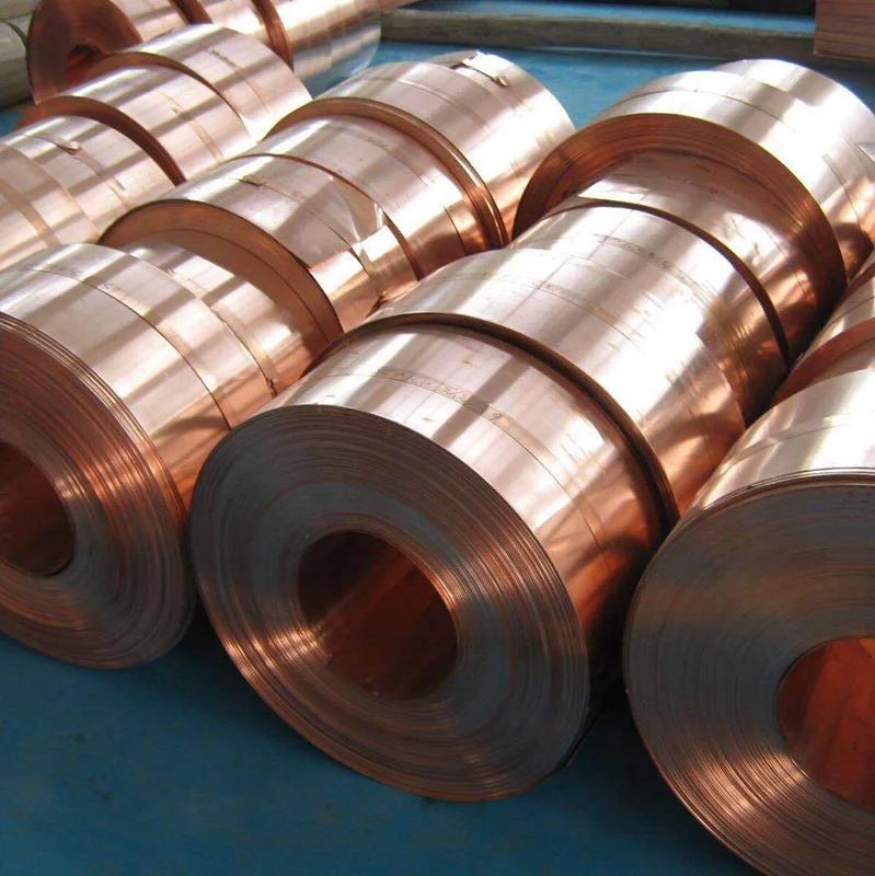 Chinese Manufacturer 99.99% high- Pure Copper Tape Bare Copper Strip c11000 Copper Strip coil