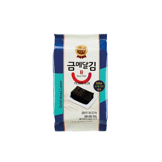 Roasted Crispy Korean Good Price Low Salty Nutricious Seasoned Laver Nori Dried Seaweed Snack for Kimbap
