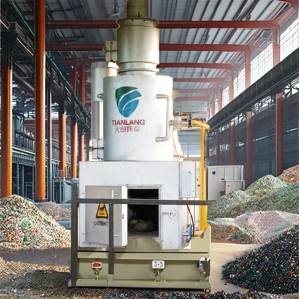 mobile portable mini waste incineration plant pet waste oil general disposal  energy domestic hazardous waste  incinerator