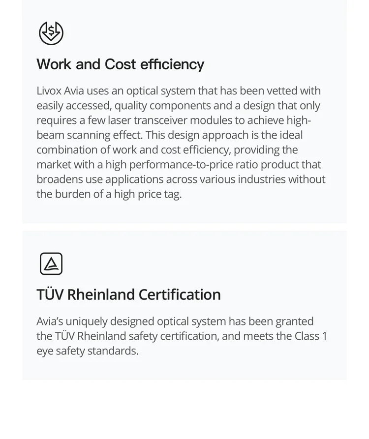 Новый оригинальный лазерный сканер Livox Avia для дрона DJI Matrice 300/600 FOV на 70 градусов менее 500 г 240000