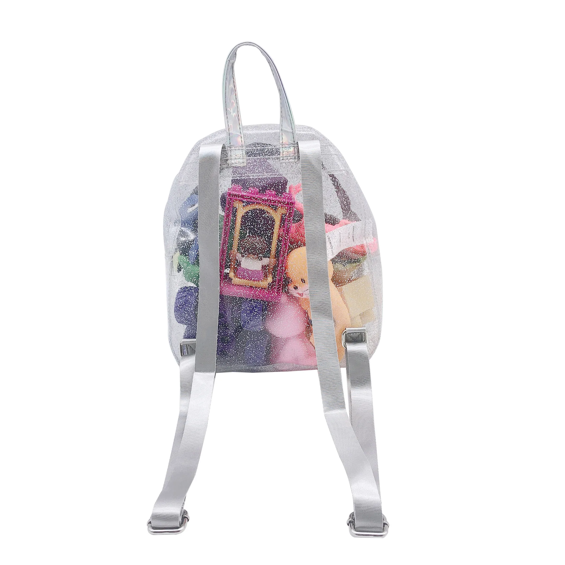 transparent School Bag Travel Adjustable Shoulder Strap Clear PVC Waterproof Kids Clear Backpack