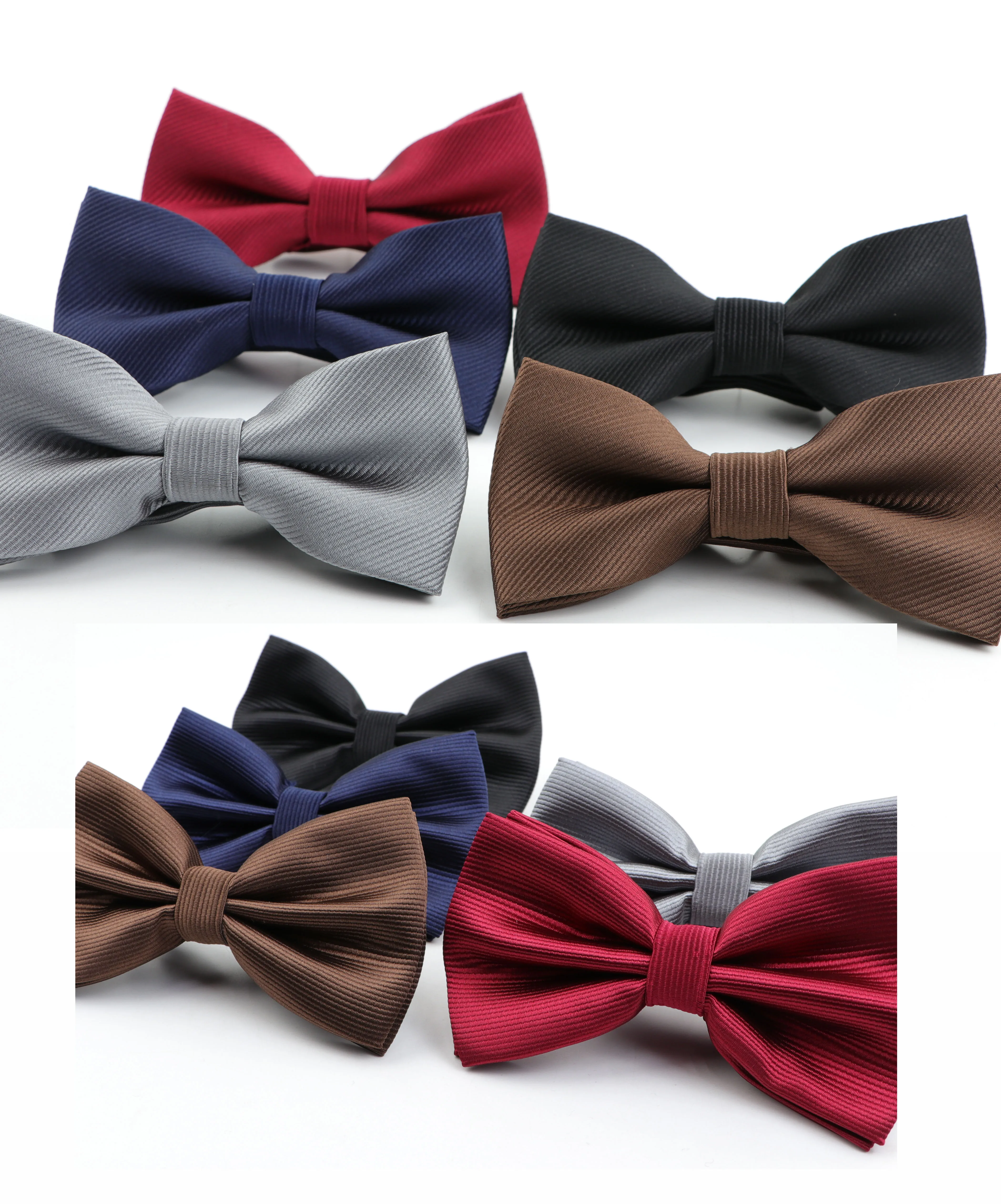 Classical Solid Fashion Bowties Groom Men Colorful Striped Cravat Grid Male Marriage Butterfly Wedding Bow Ties