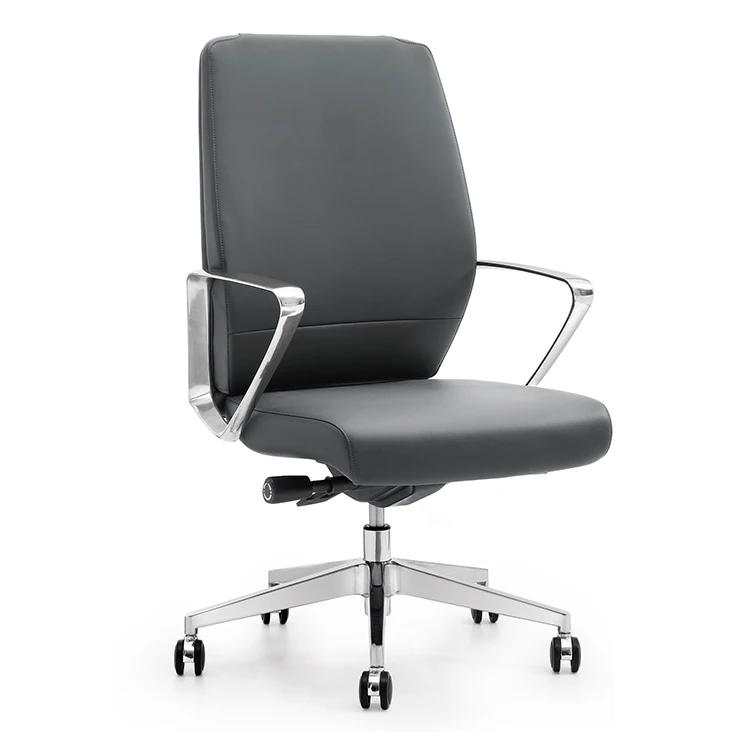 China Manufacture Manager High Black Office Chairs PU Leather Swivel Executive Office  Furniture Chair