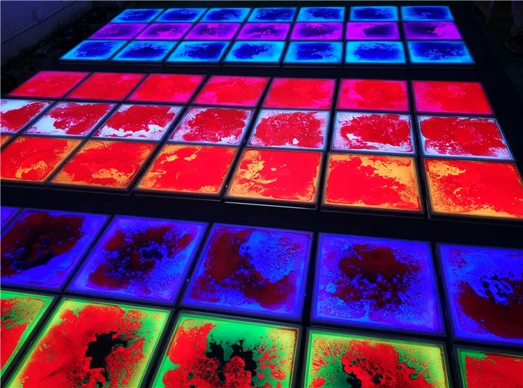 Gravity sensor color change LED liquid pressure sensitive led liquid dance floor for nightclub bar stage