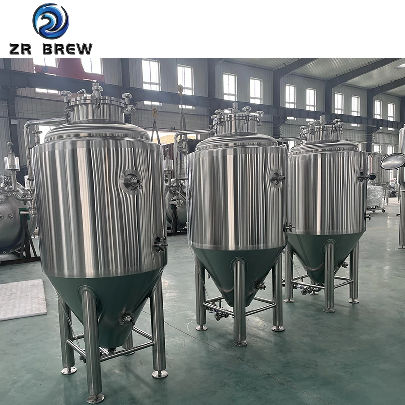 200L 300L 500L beer fermenting tanks cone fermentor craft beer making plant beer drink machine