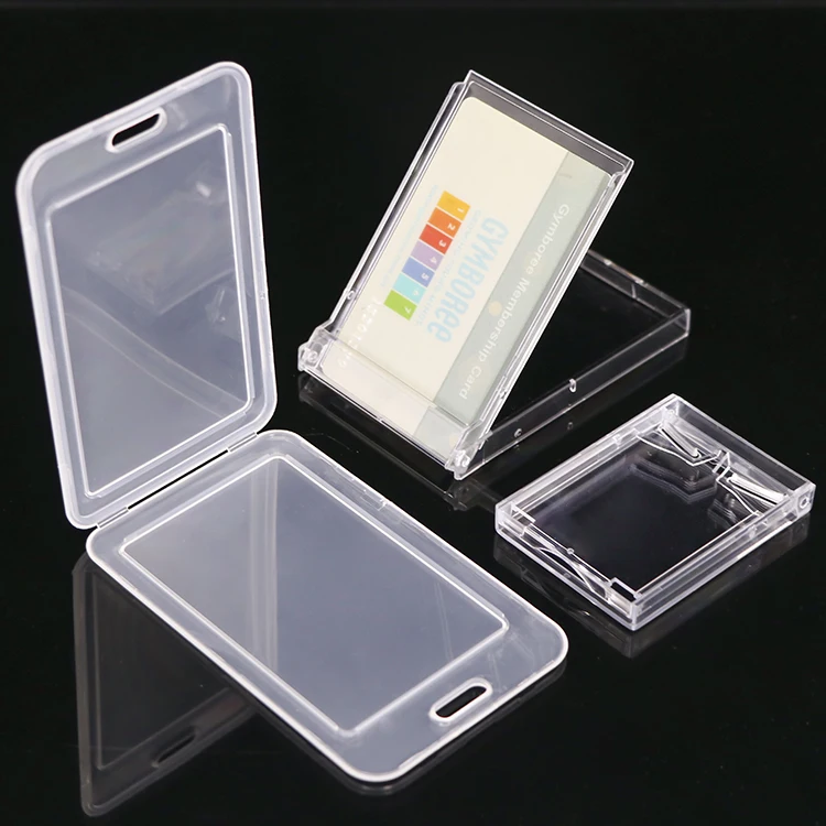 YUZMEI Plastic Wallet Business Card Holder ID Credit Business Cards Holder Display Plastic Business Name Card Storage Box