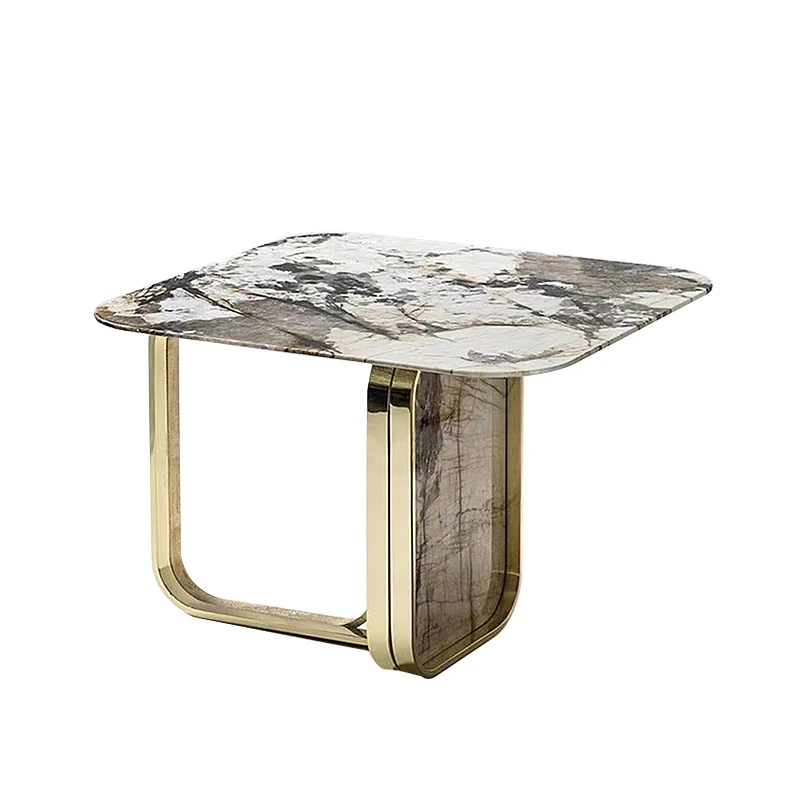 Nordic marble modern simple light luxury mini square round Pandora living room study tea table
