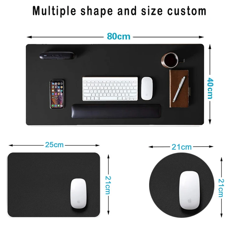  Custom E-sports Gaming Printed keyboard Pad Non Slip Material PVC PU Leather Protector Desk Mat Computer