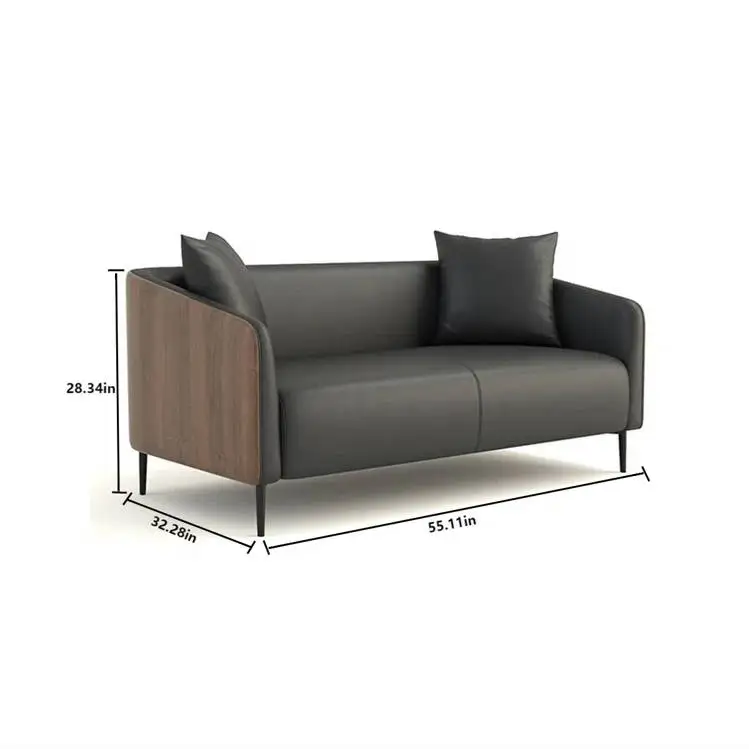 Hotel Furnishings Modern Minimalist Euro Couch Set Available 1-4 Seat With Black Carbon-Coated Metal Sofa Leg