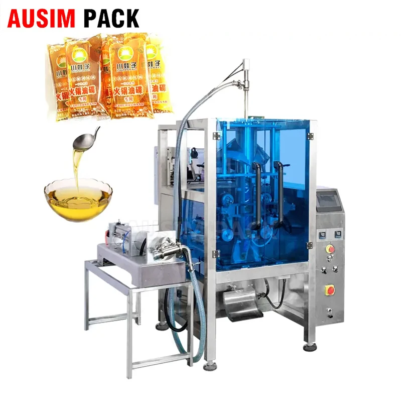 Full Automatic Liquid Ketchup Palm Oil Hanyaw Cooking Oil Sauce 500 ML 1000ML 2000ML Weighing Packing Machine Pump