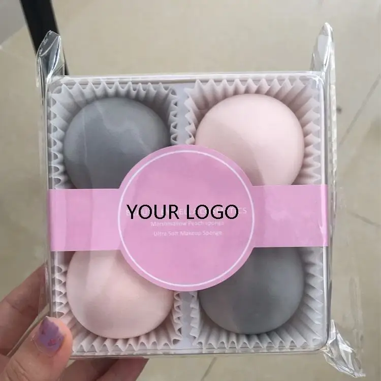 Original ultra cotton candy soft beauty make up peach shape marshmallow makeup sponge peach sponge
