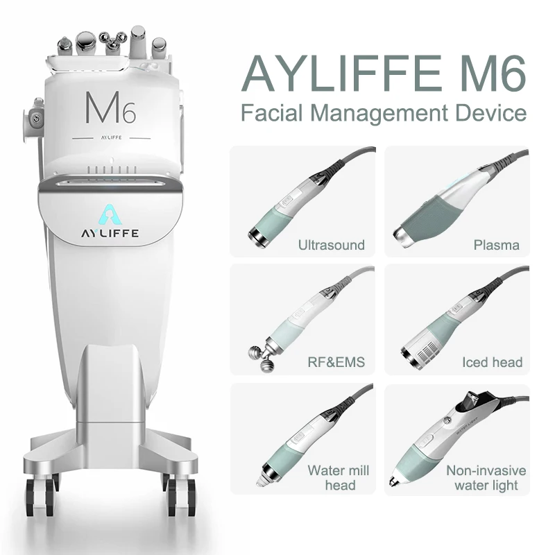 6 IN 1  Rf Skin Care Face Cleaning Hydra Microdermabrasion Facial Machine M6
