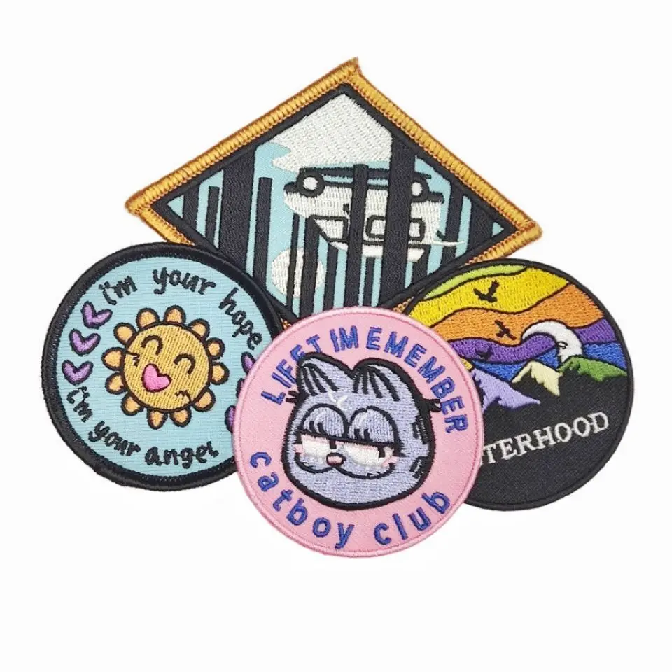 Factory Price Custom Design Animal Cartoon Dora the Explorer Embroidery Patches Iron on Embroidered Badges for Hat and Clothing