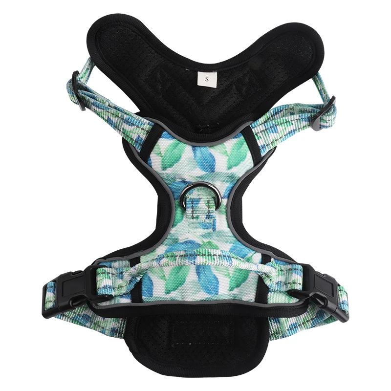 Customizable Heavy-Duty No Pull Pet Harness with 2 Leash Clips Adjustable Soft Padded Dog Vest