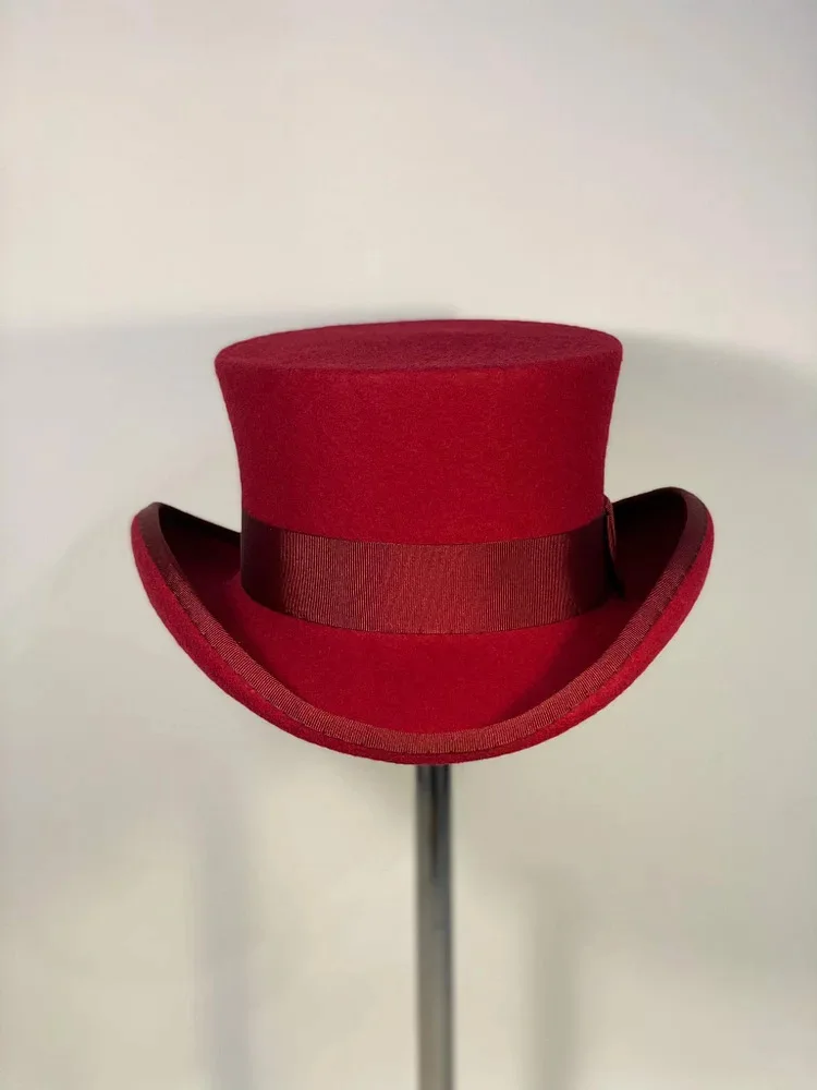 ready to ship men fashion retro 100% australia wool felt formal top hat royal top hats