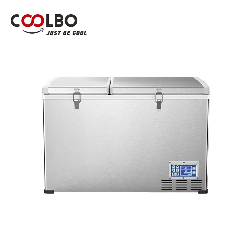 100L compressor car vegetable and beer refrigerator  double door mini  refrigerator