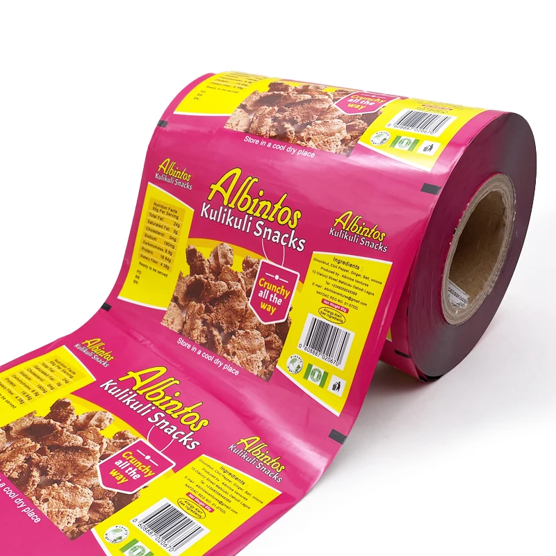 Customize printed metal foil laminated film sealing machine for plastic packages sachet plastic snack packaging food packing