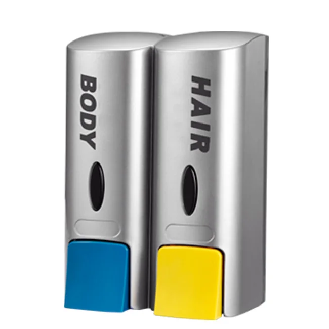 300*2 ml Double Wall Mounted Liquid Plastic Shower Shampoo Gel Lotion Bottle soap dispenser for hotel and bathroom