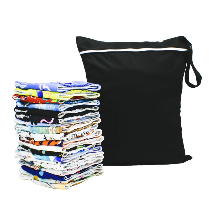 50x40cm Large Waterproof Reusable Baby Cloth Diaper Dry Wet Hand Bags Oem Service Stylish Travel Wet Bag for Cloth