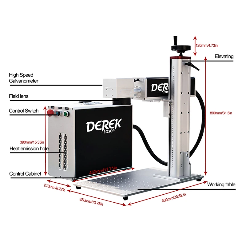 Engraved gifts pet tag engraving machine fiber marker 20w 30w 60w metal laser maker for metal jewelry hard plastic and apple