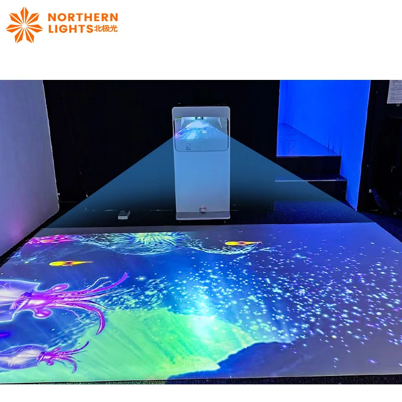 Mobile Floor Projector 3D Advertising Display Equipment Movable Interactive Ground