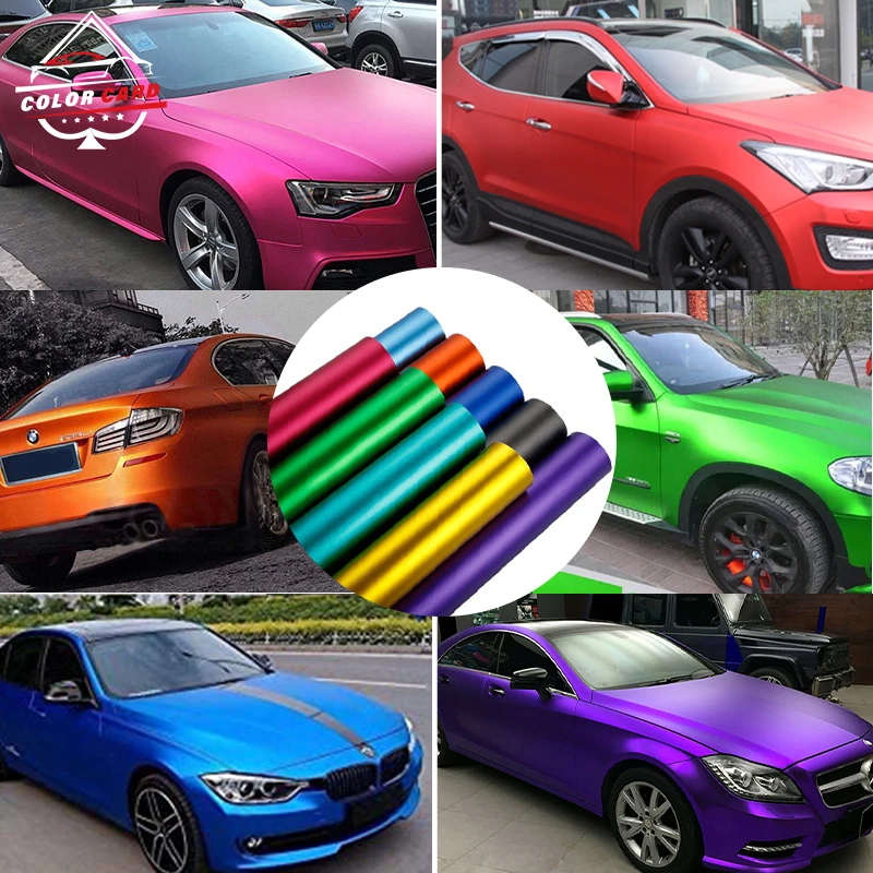 Car Air Release 5x59FT sticker matte Brushed Chrome Dark blue Ice film car wrap vinyl Car Wrap Covering Film