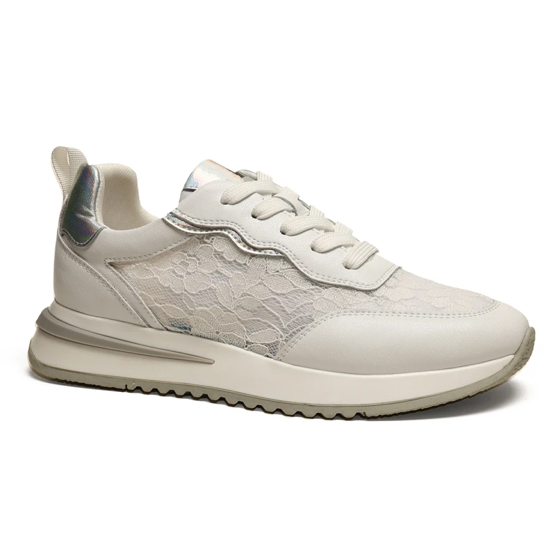 Manufacturer oem custom shoe brand design summer breathable mesh women casual sports shoes fashion leather sneakers for women