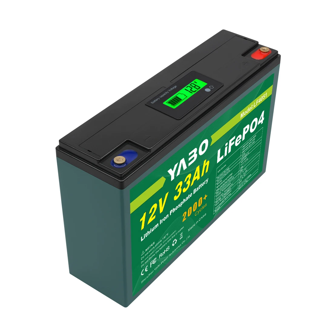 New Energy Supplier High Performance  12v 33Ah Discharge Current 15A Lifepo4 Battery With Prominent Capacity