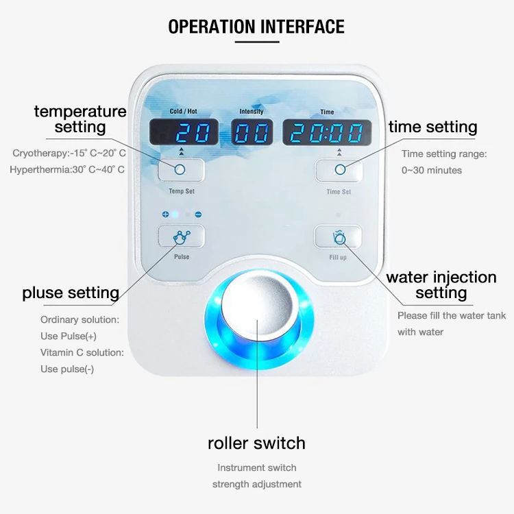 Мезотерапия аппарат для лица D cool cryo-electroporation ems 2 в 1 тонизирования кожи лифтинга холодная/горячая терапия