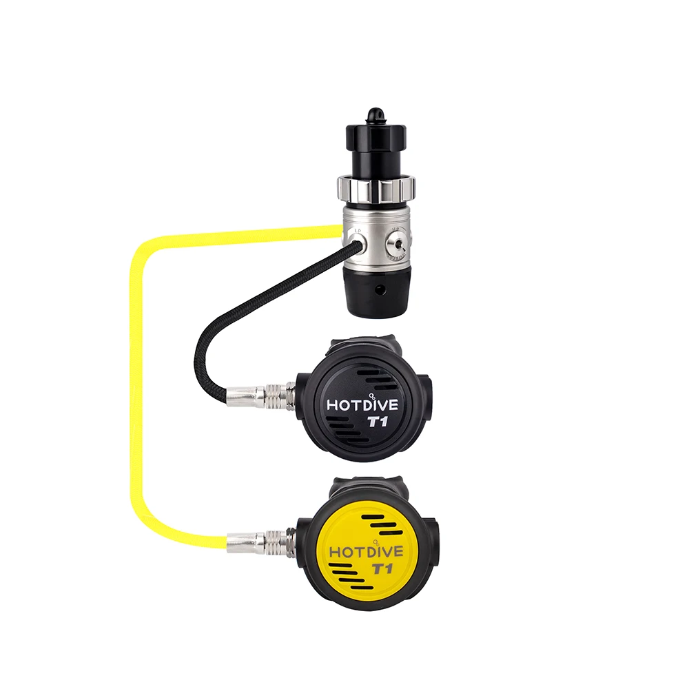 HotDive YOKE & DIN Piston Type First Stage Second Stage Octopus Scuba Diving Regulator Set