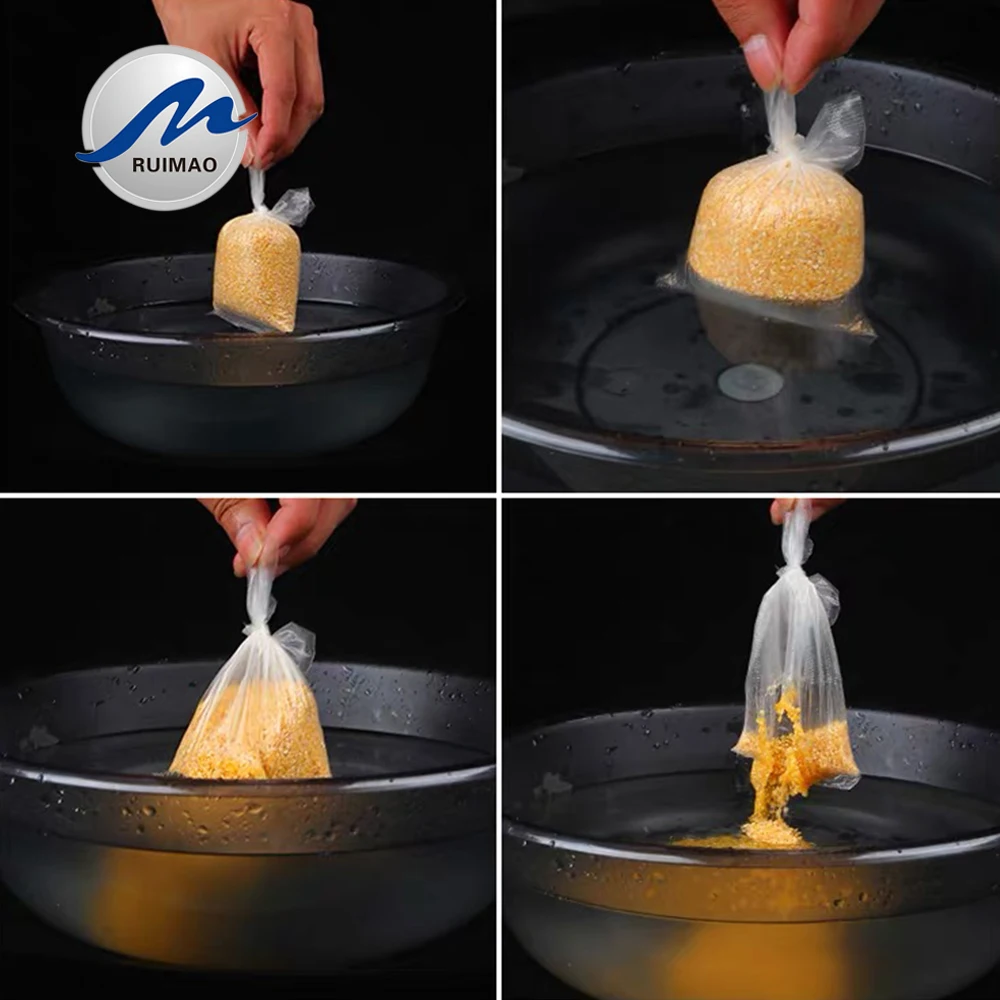 Food Grade Manufacturers Cold Water Dissolve PVA Water Soluble Plastic Bag For Fishing