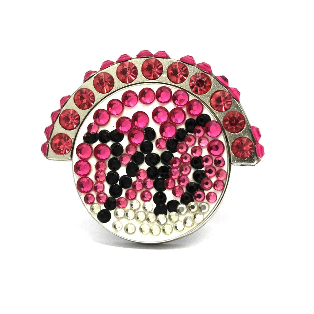 Crystal Markers Golf Logo Stamp Hat Clip Magnetic Golf Ball Marker
