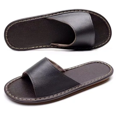 Women Summer Black Slippers  Soft Bottom With Beach Flip Flops Home Bathroom Slip Ladies fur Slipper Sandals shoes men